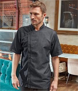Premier Short Sleeve Zipped Chefs Jacket